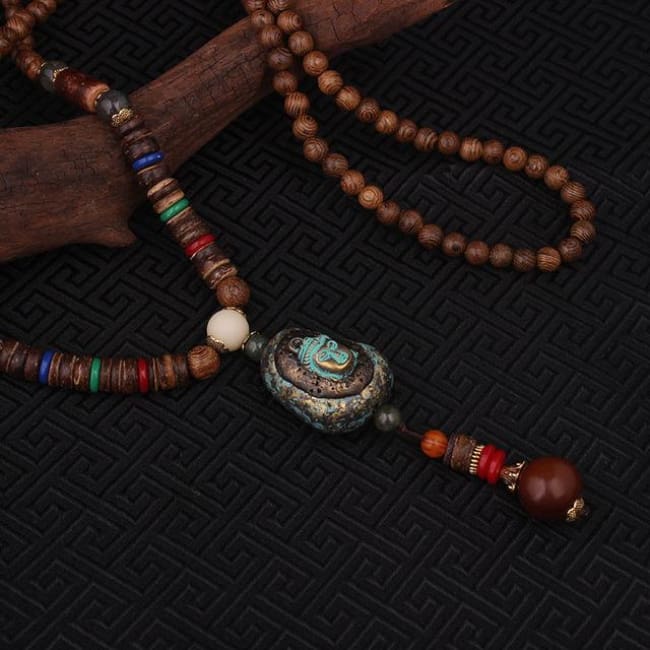 Tribal Buddha Beaded Necklace